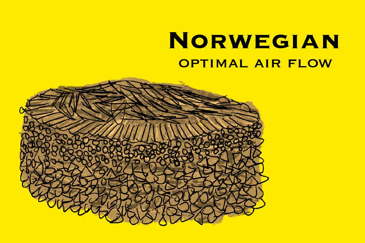 How to stack firewood with the Norwegian stacking method