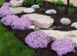 Image of a flower bed covered in mulch