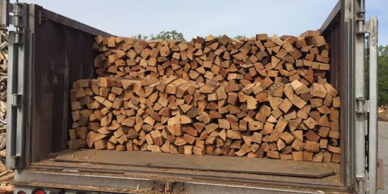 This truckload displays how much firewood is in a cord