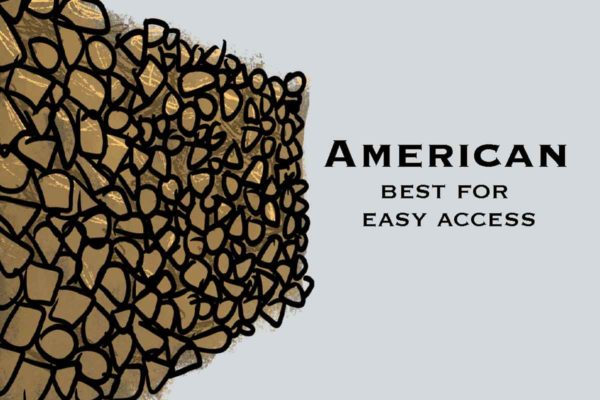 Graphic illustrating how to stack firewood with the American method