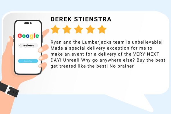 A positive review for Lumberjacks from Derek Stienstra