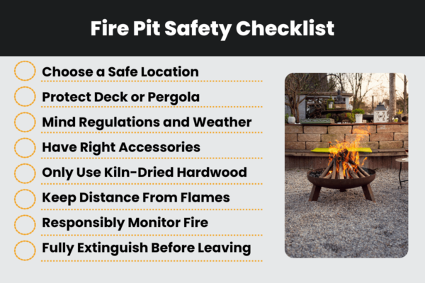 Checklist of fire pit safety rules