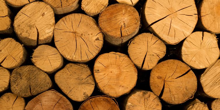 Seasoned Firewood from Lumberjacks Stack of seasoned firewood from Lumberjacks