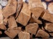 Chopped kiln-dried wood