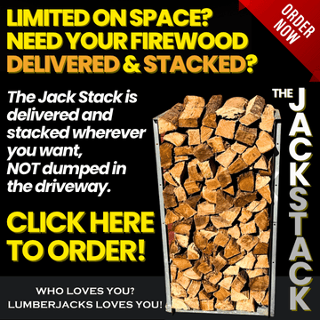 Graphic of the details for the Jack Stack 1/4 Cord of Firewood that is delivered and stacked.